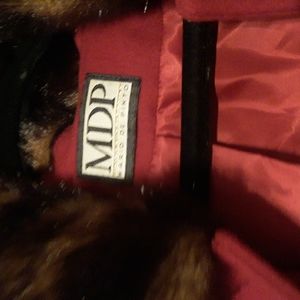 Vintage Mario De Pinto red maxi coat 52 inches